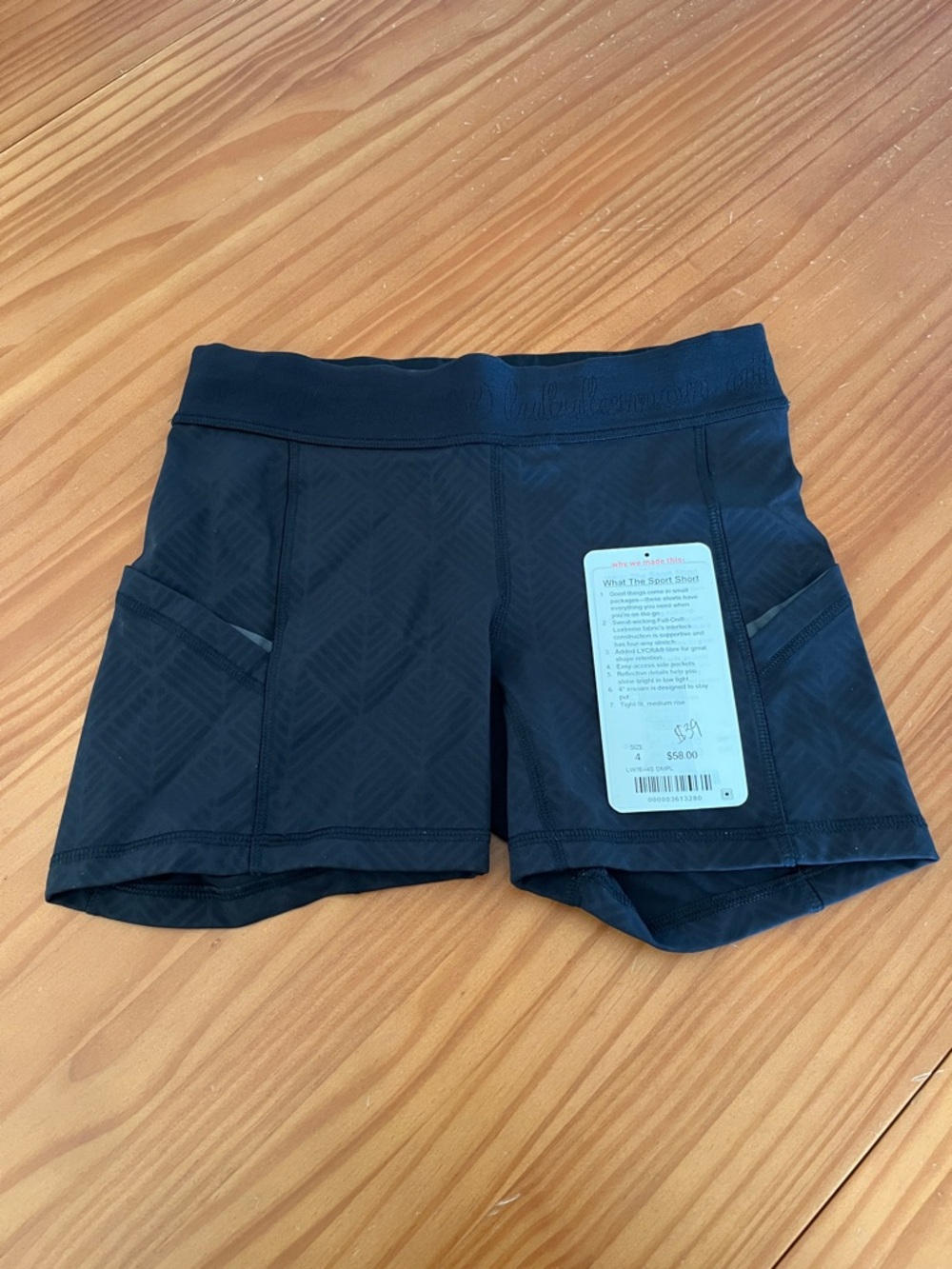 Lululemon What The Sport Short Size 4 Black DMPL